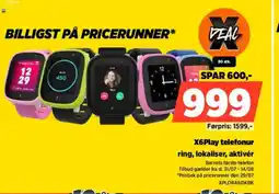Power X6Play telefonur ring, lokaliser, aktivér tilbud