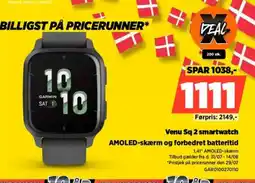 Power Deal Venu Sq 2 smartwatch AMOLED-skærm og forbedret batteritid tilbud