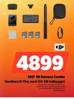 Power 360° 8K Kamera Combo Vandtæt til 10m med 105 GB indbygget tilbud