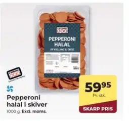 Dagrofa Food Service Pepperoni halal i skiver tilbud
