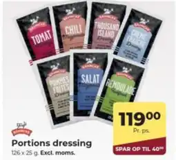 Dagrofa Food Service Portions dressing tilbud