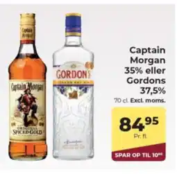 Dagrofa Food Service Captain Morgan 35% eller Gordons 37,5% tilbud