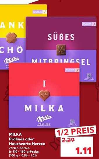 Kaufland Milka Pralinés Oder Hauchzarte Herzen tilbud