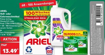 Kaufland DE Ariel Voll-Oder Colorwaschmittel tilbud
