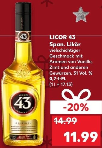 Kaufland Licor 43 Span. Likör tilbud