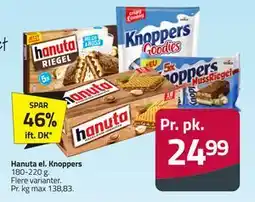 Fleggaard Hanuta el. Knoppers, DKK 24.99 tilbud