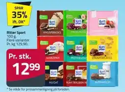 Fleggaard Ritter Sport, DKK 12.99 tilbud