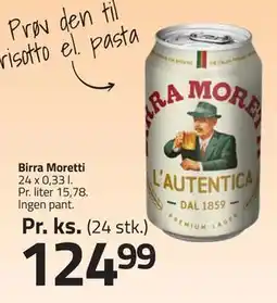 Fleggaard Birra Moretti, DKK 124.99 tilbud