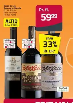 Fleggaard Baron de Ley Reserva el. Maxale, DKK 59.99 tilbud