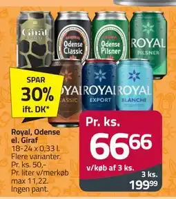 Fleggaard Royal, Odense el. Giraf, DKK 66.66 tilbud