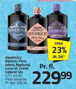 Fleggaard Hendrick’s Oasium, Flora Adora, Neptunia, Lunar el. Grand Cabaret Gin, DKK 229.99 tilbud