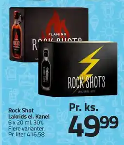 Fleggaard Rock Shot Lakrids el. Kanel, DKK 49.99 tilbud
