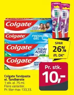 Fleggaard Colgate Tandpasta el. Tandbørste, DKK 10 tilbud