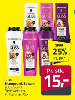 Fleggaard Gliss Shampoo el. Balsam, DKK 15 tilbud