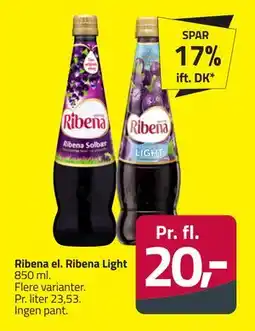 Fleggaard Ribena el. Ribena Light, DKK 20 tilbud