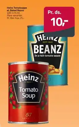 Fleggaard Heinz Tomatsuppe el. Baked Beans, DKK 10 tilbud