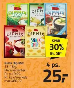 Fleggaard Kims Dip Mix, DKK 25 tilbud