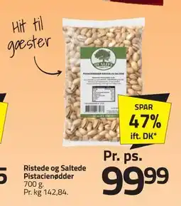 Fleggaard Ristede og Saltede Pistacienødder, DKK 99.99 tilbud