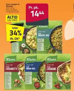 Fleggaard Knorr Lasagne el. Risretter, DKK 14.44 tilbud