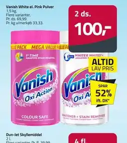 Fleggaard Vanish White el. Pink Pulver, DKK 100 tilbud