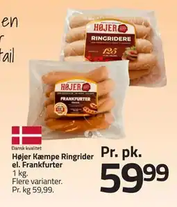 Fleggaard Højer Kæmpe Ringrider el. Frankfurter, DKK 59.99 tilbud