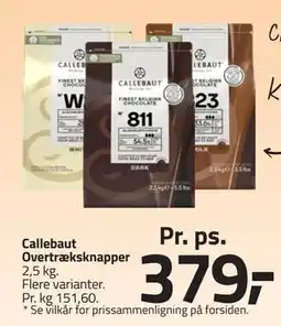 Fleggaard Callebaut Overtræksknapper, DKK 379 tilbud