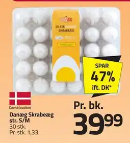 Fleggaard Danæg Skrabeæg str. S/M, DKK 39.99 tilbud