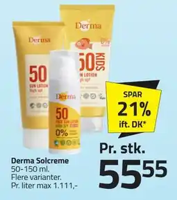 Fleggaard Derma Solcreme, DKK 55.55 tilbud