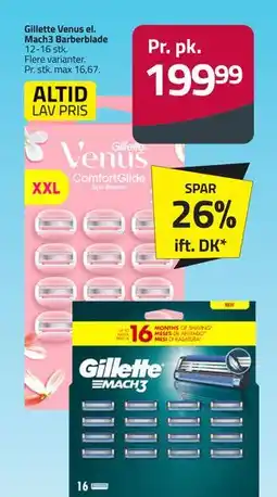 Fleggaard Gillette Venus el. Mach3 Barberblade, DKK 199.99 tilbud