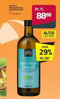 Fleggaard Urtekram Økologisk Ekstra Jomfruolivenolie, DKK 88.88 tilbud