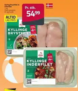 Fleggaard Kylling Brystfilet el. Inderfilet, DKK 54.99 tilbud