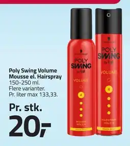 Fleggaard Poly Swing Volume Mousse el. Hairspray, DKK 20 tilbud