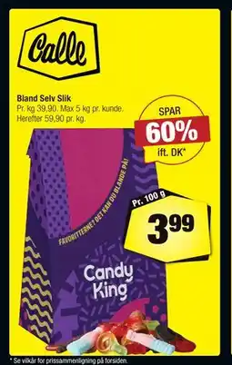 Calle Bland Selv Slik, DKK 3.99 tilbud