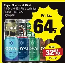 Calle Royal, Odense el. Giraf, DKK 64 tilbud