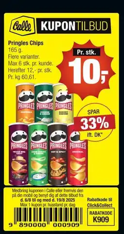 Calle Pringles Chips tilbud