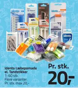 Fleggaard Idento Læbepomade el. Tandstikker, DKK 20 tilbud