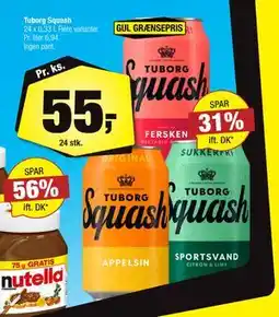 Calle Tuborg Squash, DKK 55 tilbud