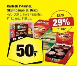 Calle Carletti P-tærter, Skumbanan el. Brazil, DKK 50 tilbud