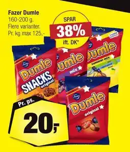 Calle Fazer Dumle, DKK 20 tilbud