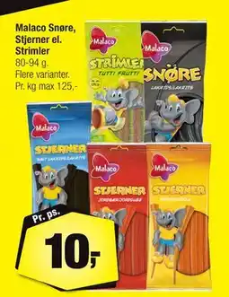 Calle Malaco Snøre, Stjerner el. Strimler, DKK 10 tilbud