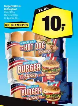 Calle Burgerboller el. Hotdogbrød, DKK 10 tilbud