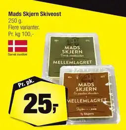 Calle Mads Skjern Skiveost, DKK 25 tilbud