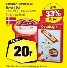 Calle Lillebror Ostehaps el. Havarti Ost, DKK 20 tilbud