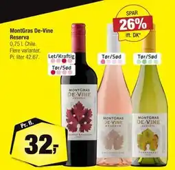 Calle MontGras De-Vine Reserva, DKK 32 tilbud