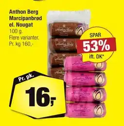 Calle Anthon Berg Marcipanbrød el. Nougat, DKK 16 tilbud