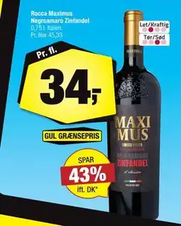 Calle Rocca Maximus Negroamaro Zinfandel, DKK 34 tilbud