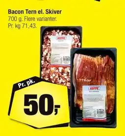 Bacon Tern el. Skiver, DKK 50