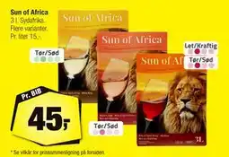 Calle Sun of Africa, DKK 45 tilbud