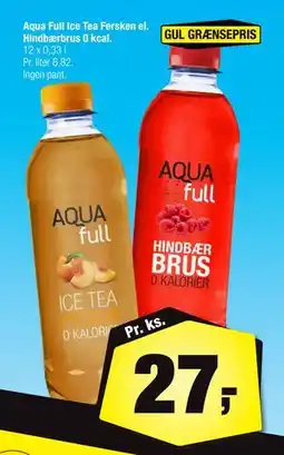 Calle Aqua Full Ice Tea Fersken el. Hindbærbrus 0 kcal., DKK 27 tilbud