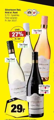 Calle Silverboom Rød, Hvid el. Rosé, DKK 29 tilbud